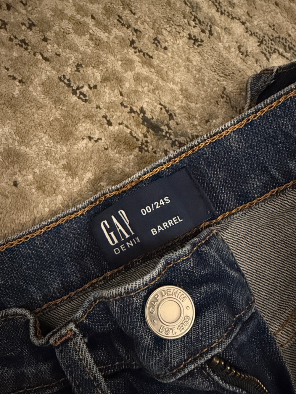 GAP Denim Barrel Ankle Jeans - Dark Blue